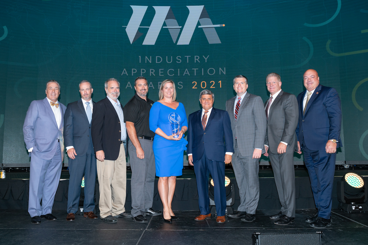 Jen and Rob Whyte of Fort Myers Brewing accept the 2021 Industry Appreciation Business Resiliency and Innovation Award