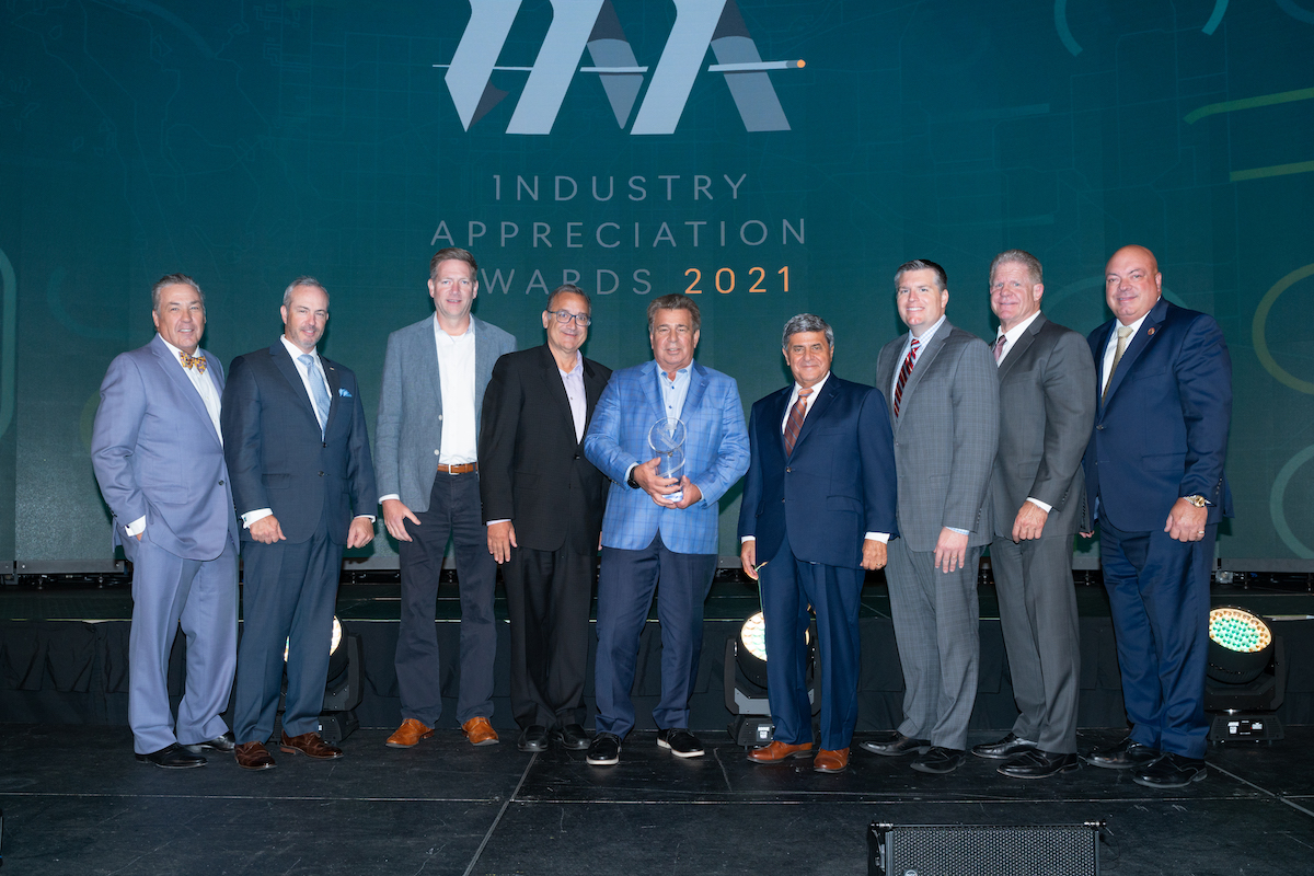 Brian Rist Brian Cassell and David Erlechman accept the 2021 Industry Appreciation Manufacturer of the Year Award